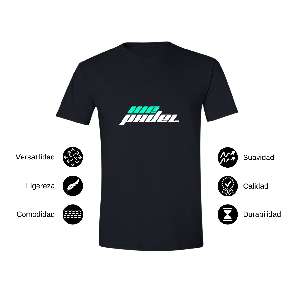 Playera Manga Corta Hombre Negro Personalizable Logo