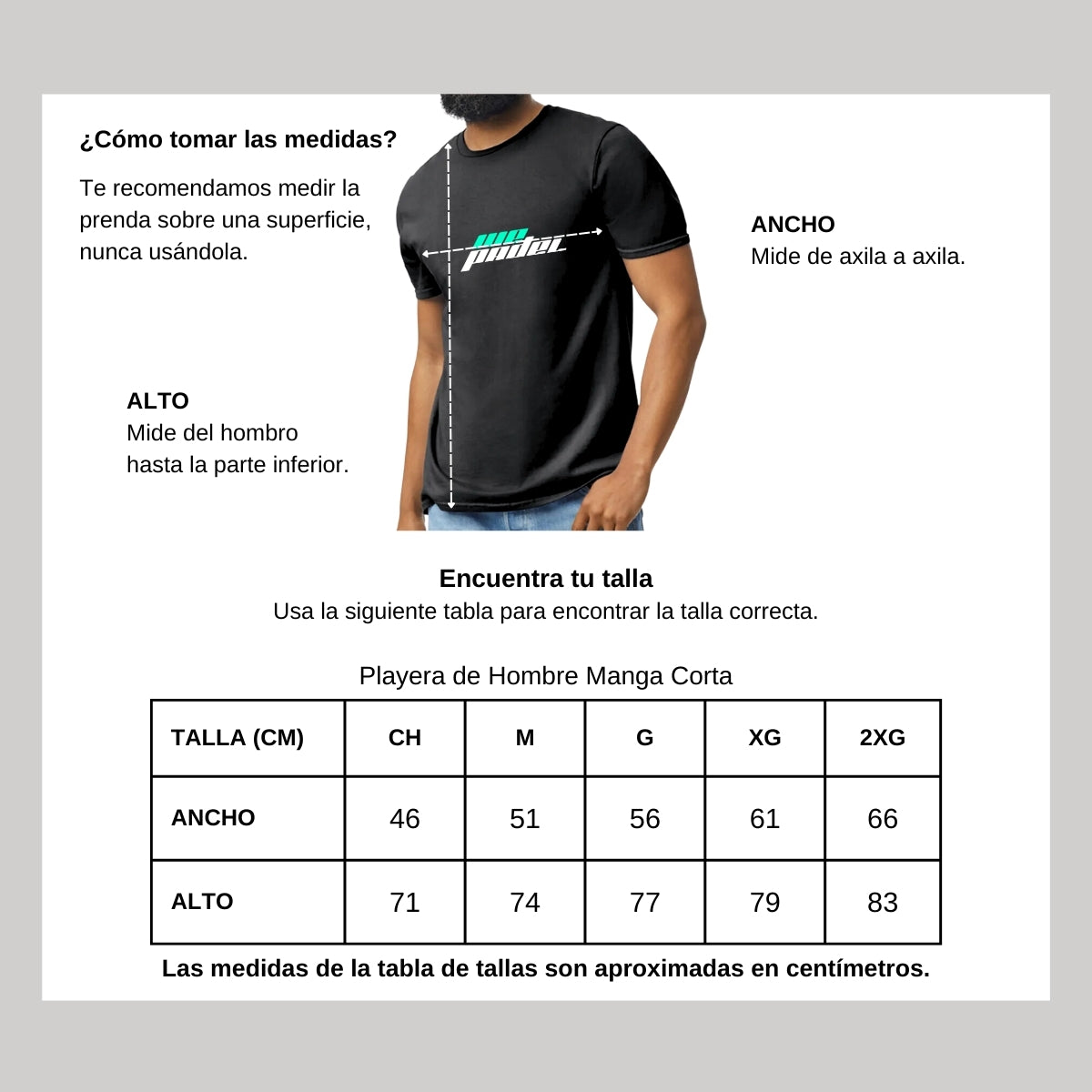 Playera Manga Corta Hombre Negro Personalizable Logo