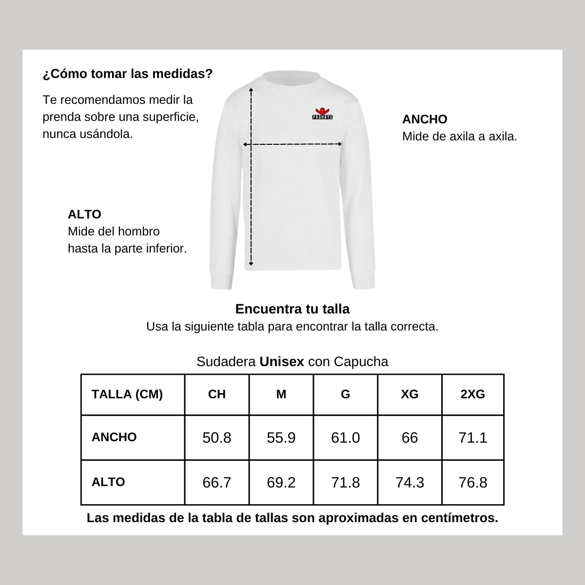 Sudadera Unisex Blanco Personalizable Escudo