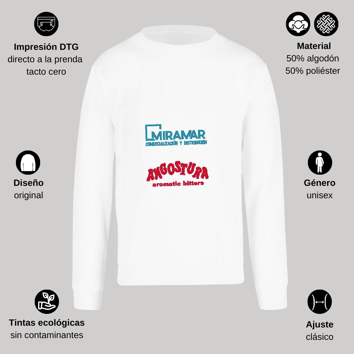 Sudadera Unisex Blanco Personalizable Logo