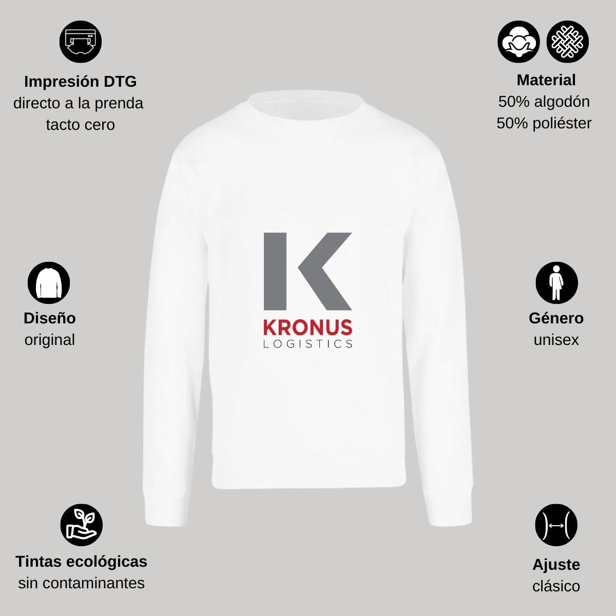 Sudadera Unisex Blanco Personalizable Logo