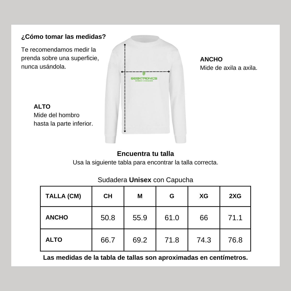 Sudadera Unisex Blanco Personalizable Logo