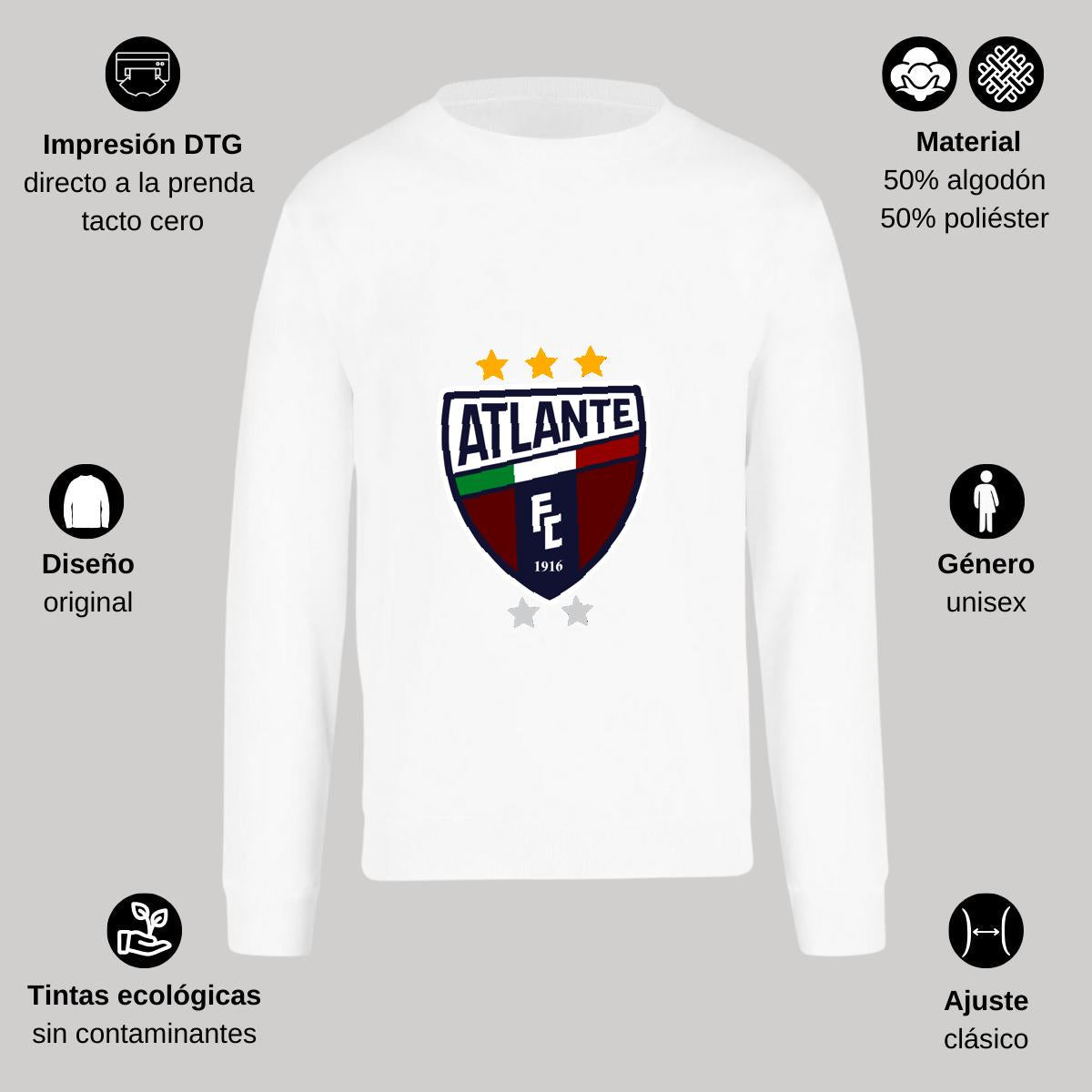 Sudadera Unisex Blanco Personalizable Logo