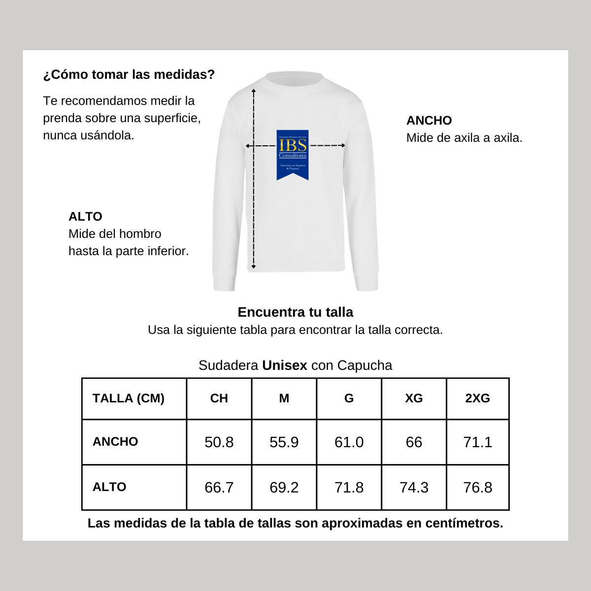 Sudadera Unisex Blanco Personalizable Logo
