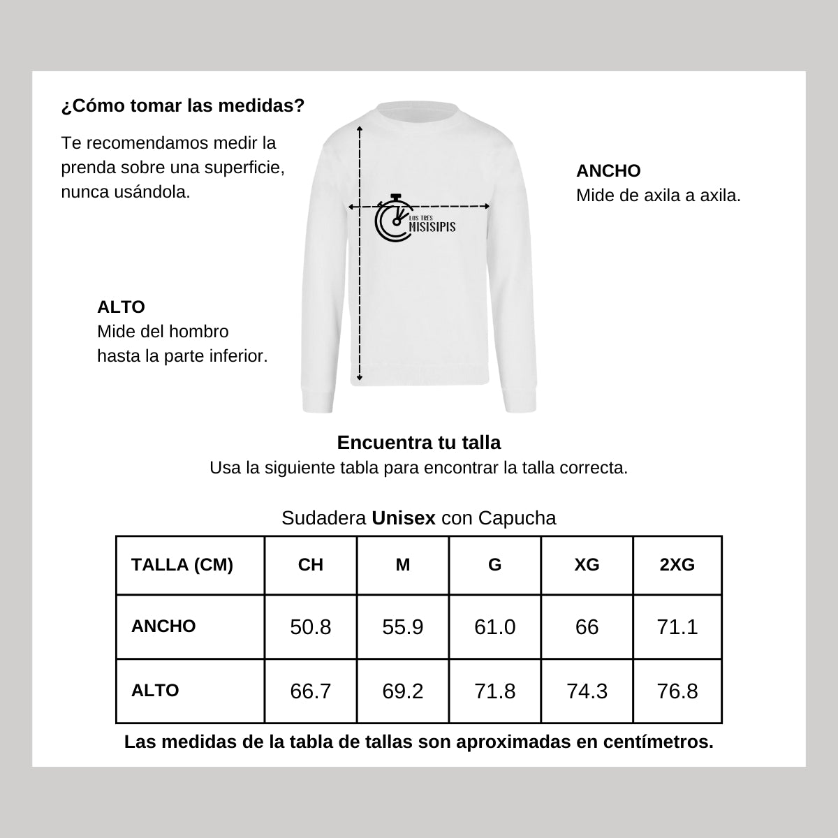 Sudadera Unisex Blanco Personalizable Logo