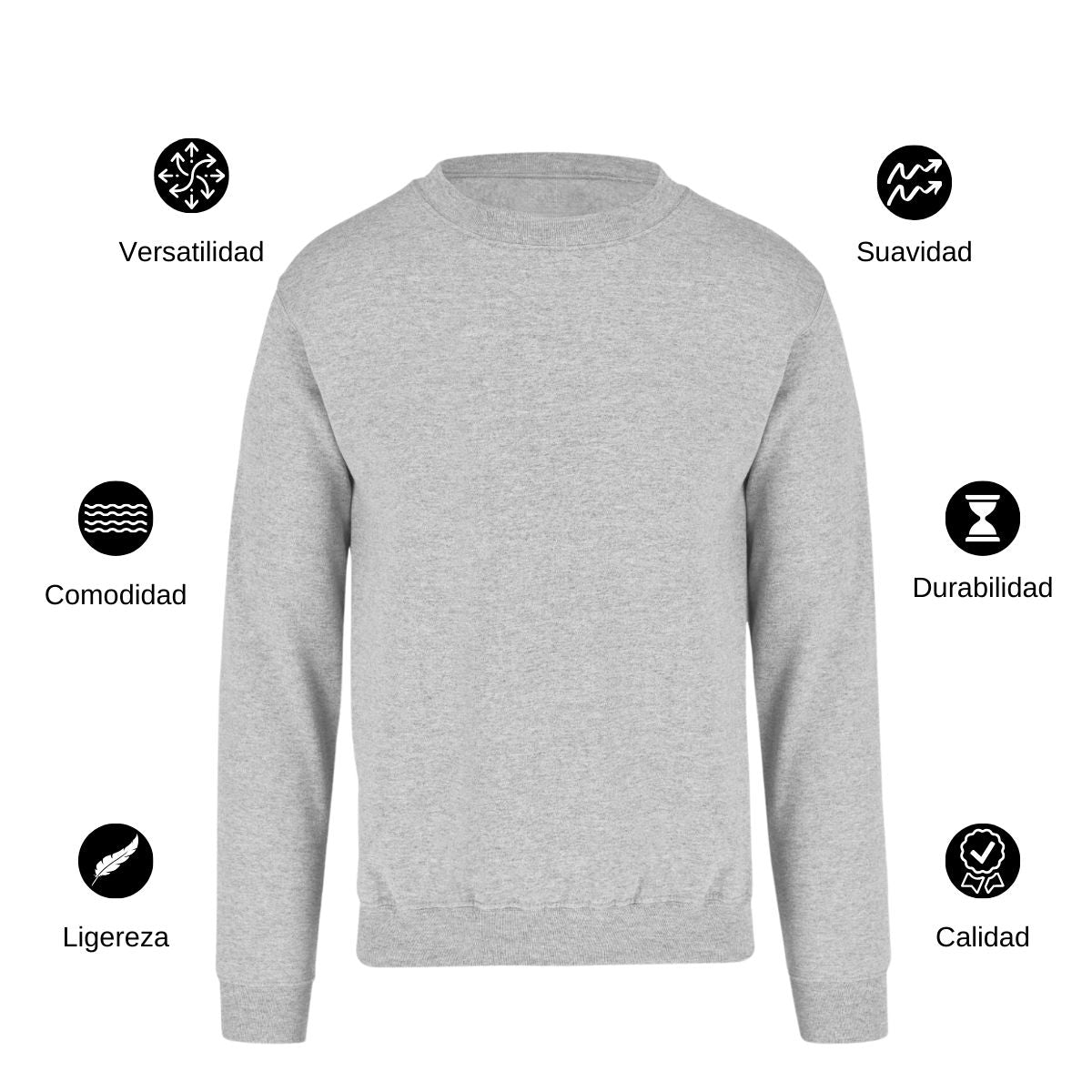 Sudadera Unisex Gris Personalizable Escudo