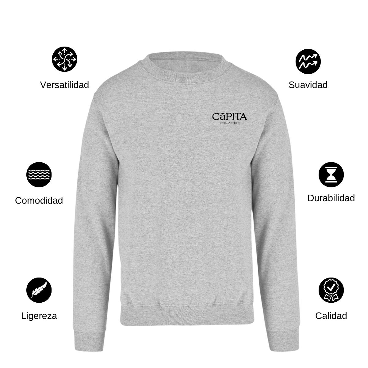 Sudadera Unisex Gris Personalizable Escudo