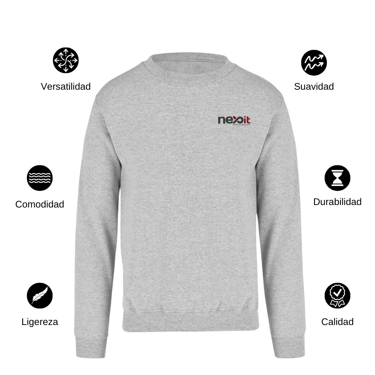 Sudadera Unisex Gris Personalizable Escudo
