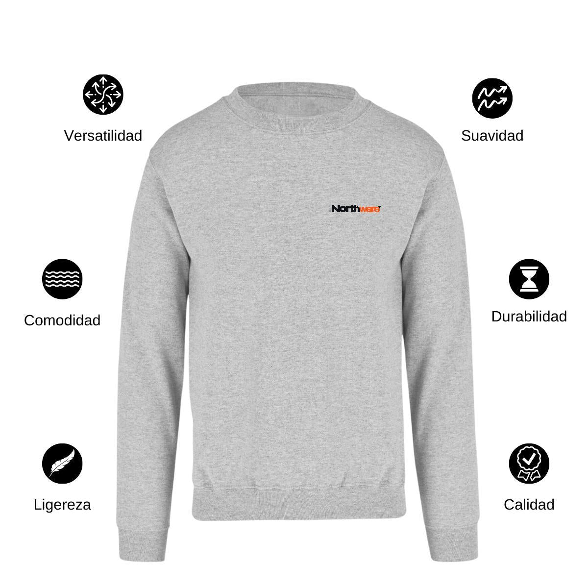 Sudadera Unisex Gris Personalizable Escudo