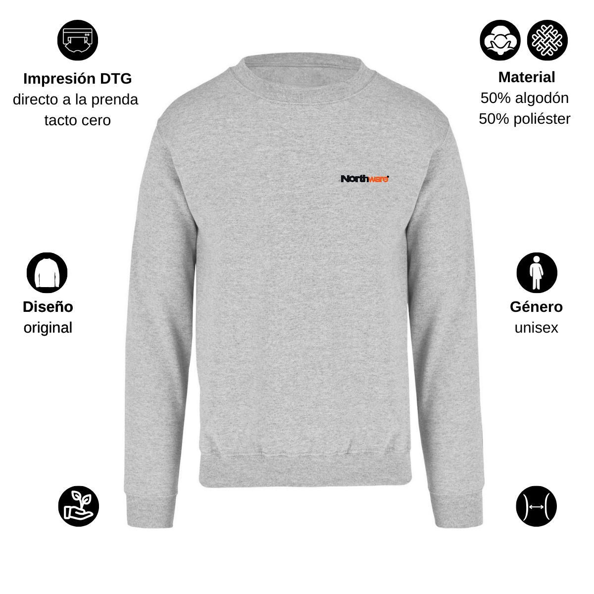 Sudadera Unisex Gris Personalizable Escudo