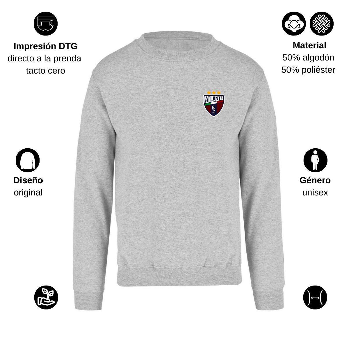 Sudadera Unisex Gris Personalizable Escudo