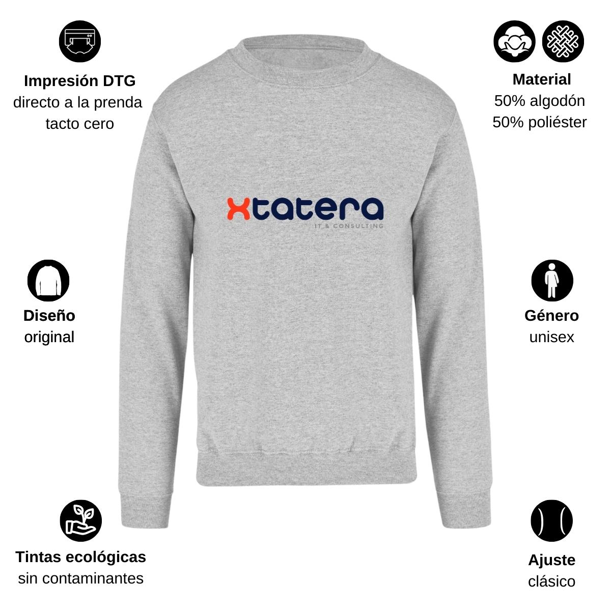 Sudadera Unisex Gris Personalizable Logo
