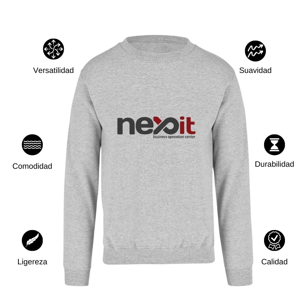 Sudadera Unisex Gris Personalizable Logo