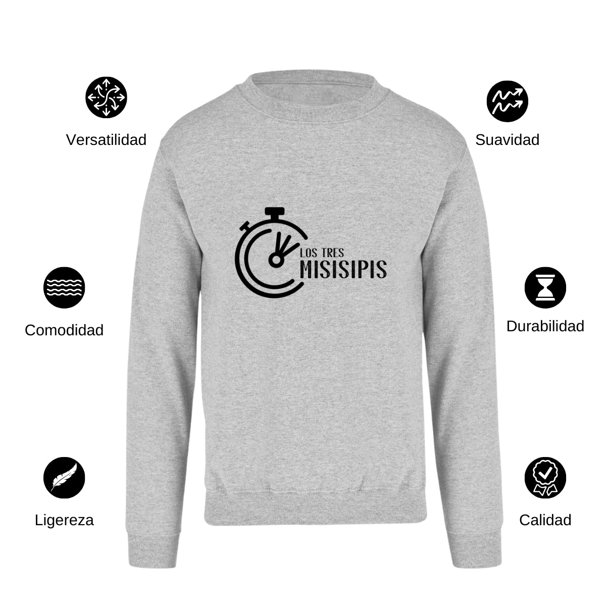 Sudadera Unisex Gris Personalizable Logo