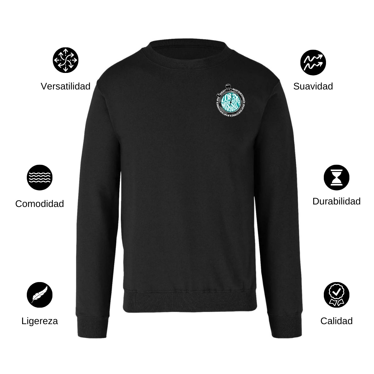 Sudadera Unisex Negro Personalizable Escudo Ya No Quiero Echarle Ganas