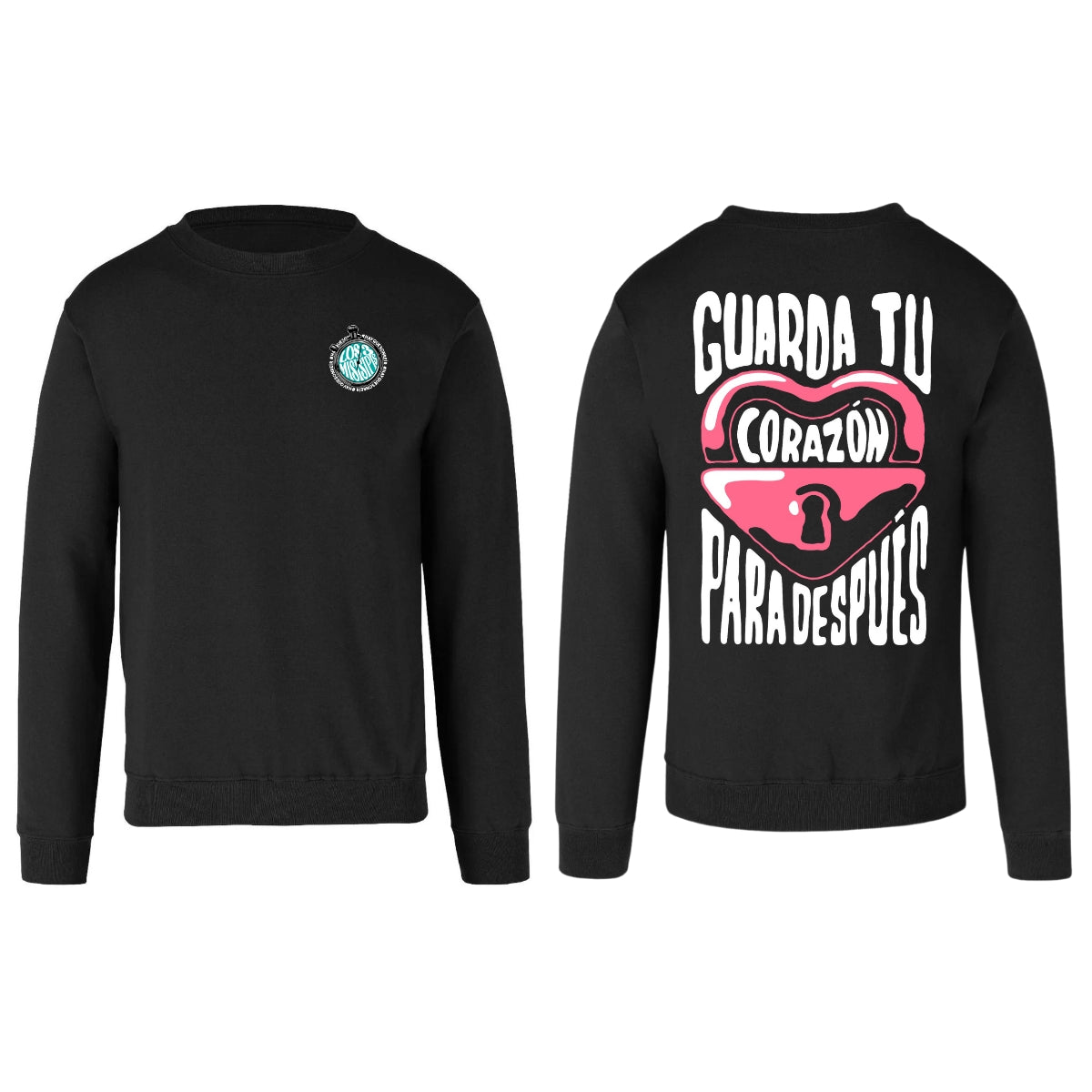 Sudadera Unisex Negro Personalizable Escudo Guarda tu Corazón
