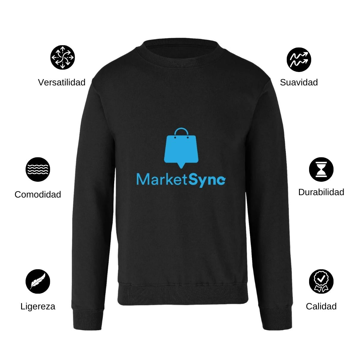 Sudadera Unisex Negro Personalizable Logo