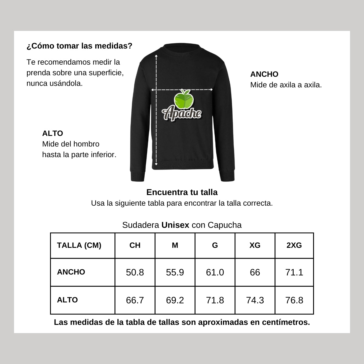 Sudadera Unisex Negro Personalizable Logo