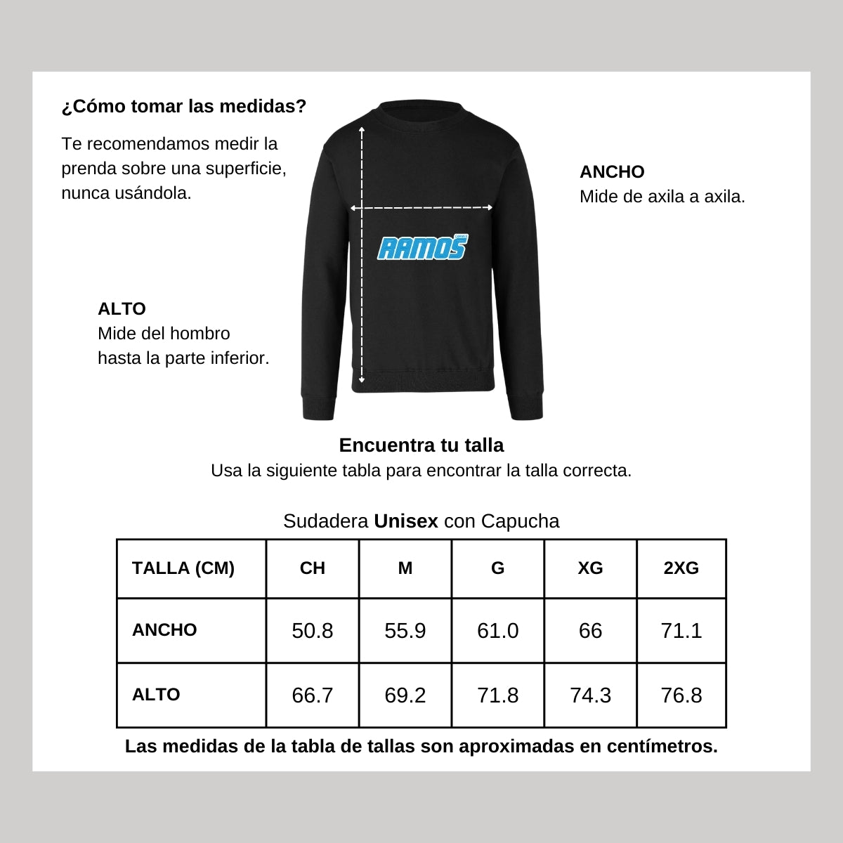Sudadera Unisex Negro Personalizable Logo