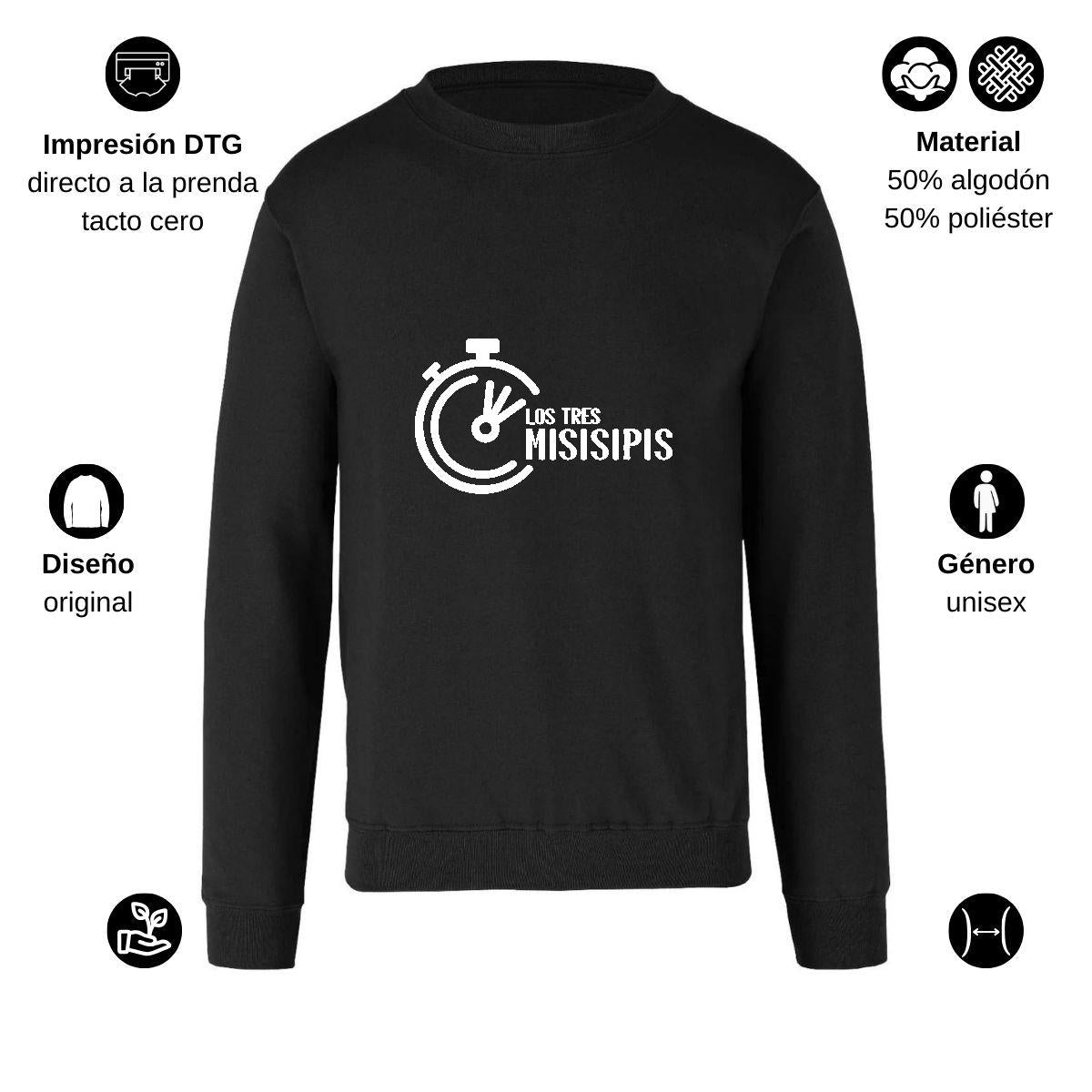 Sudadera Unisex Negro Personalizable Logo