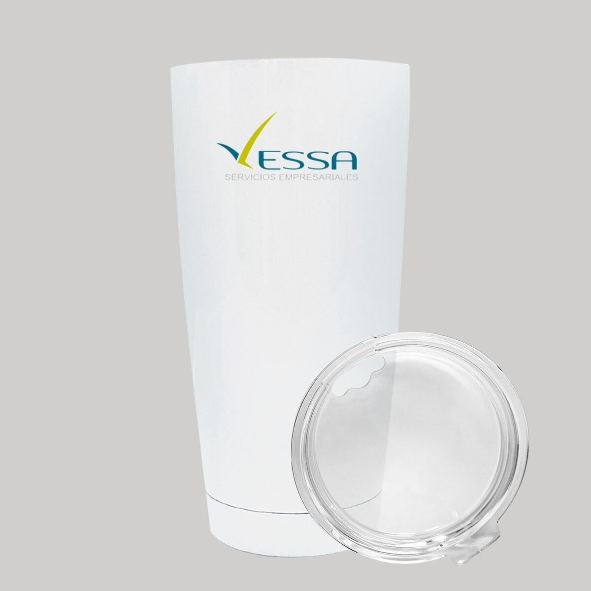 Termo Vaso Térmico 20 Oz Blanco Personalizable Logo