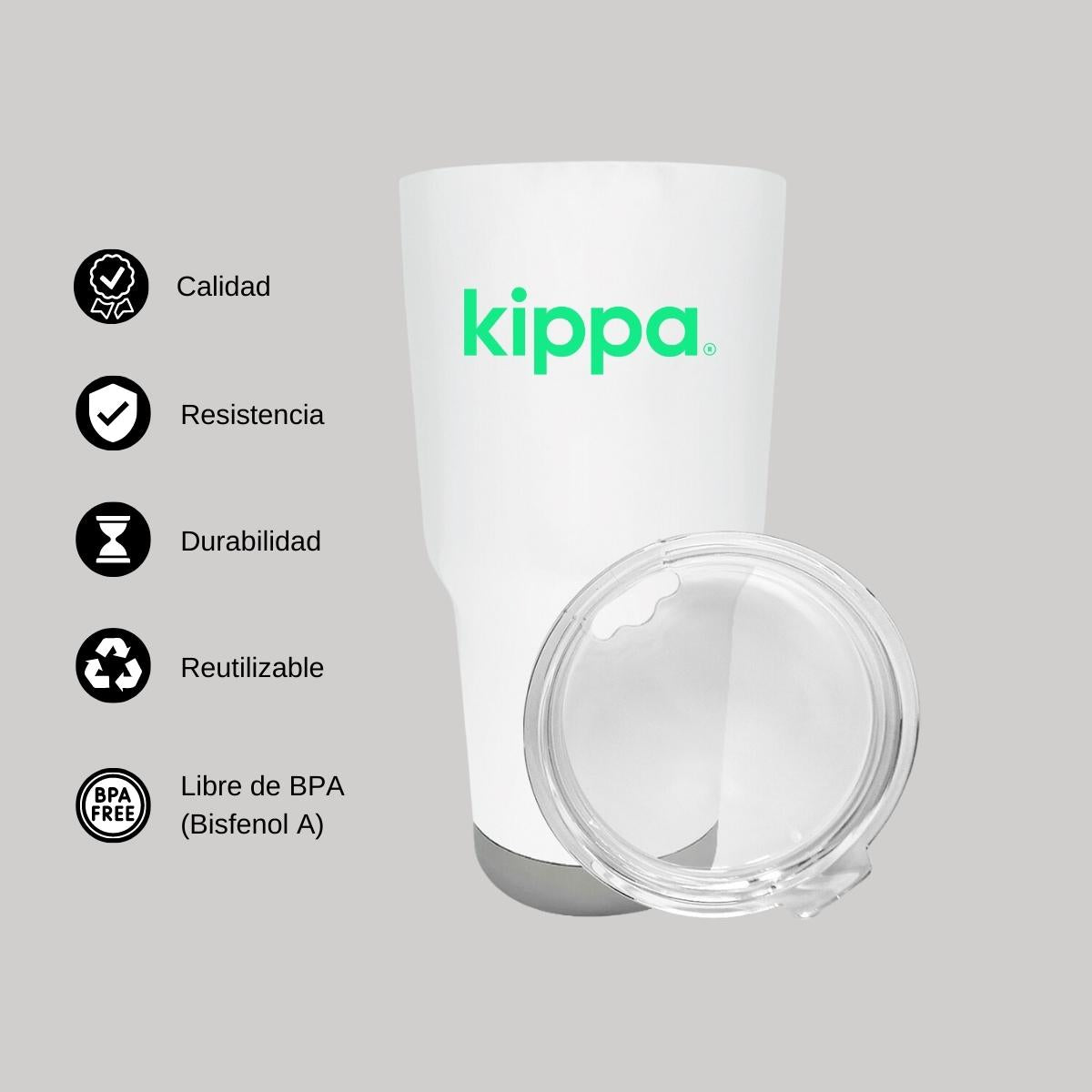 Termo Vaso Térmico 30 Oz Blanco Personalizable Logo