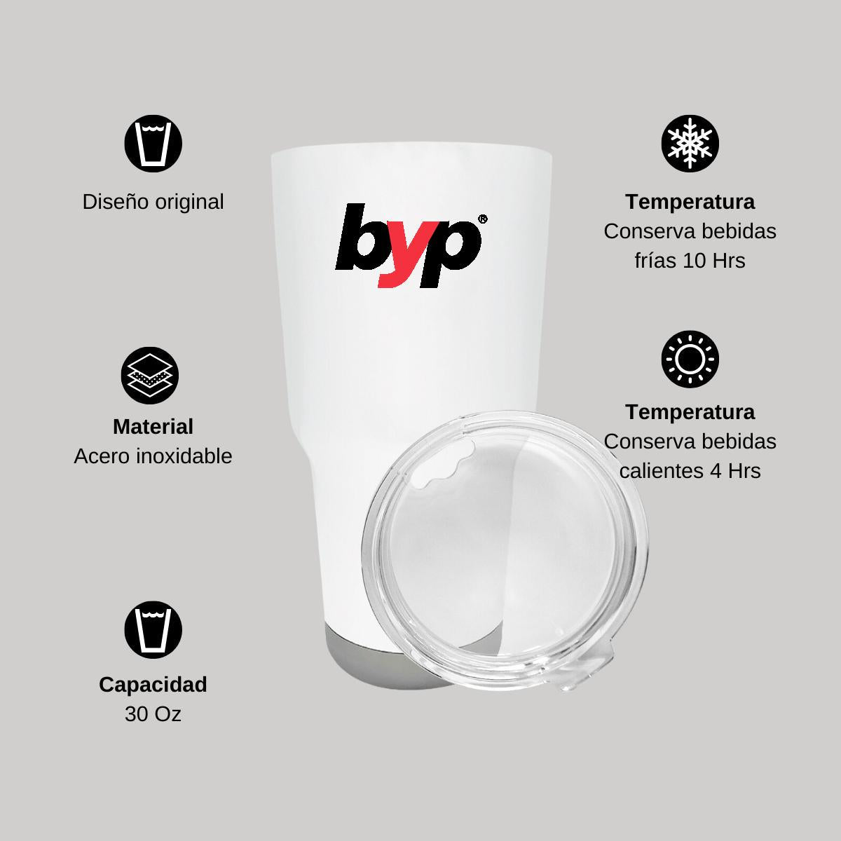 Termo Vaso Térmico 30 Oz Blanco Personalizable Logo