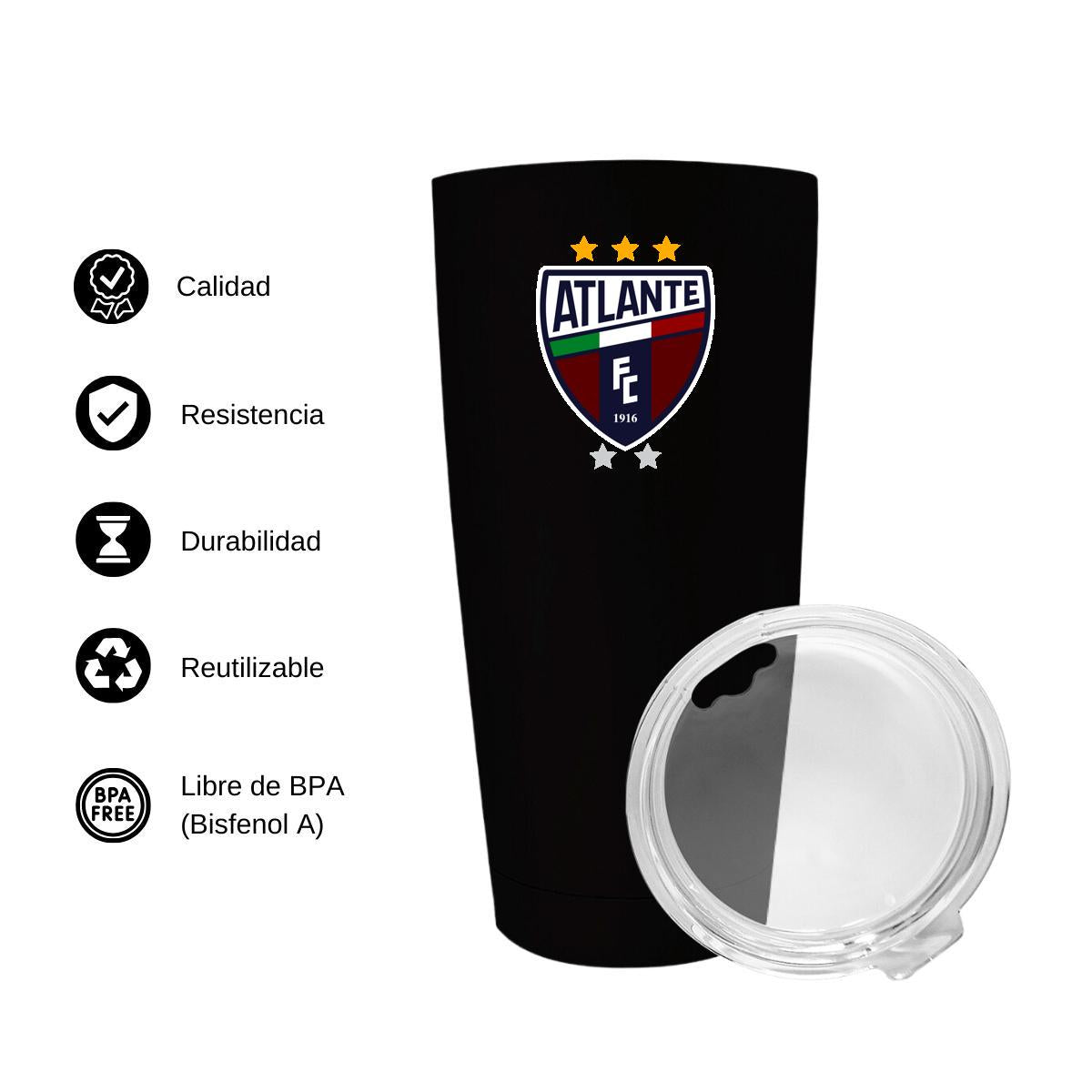Termo Vaso Térmico 20 Oz Negro Personalizable Logo