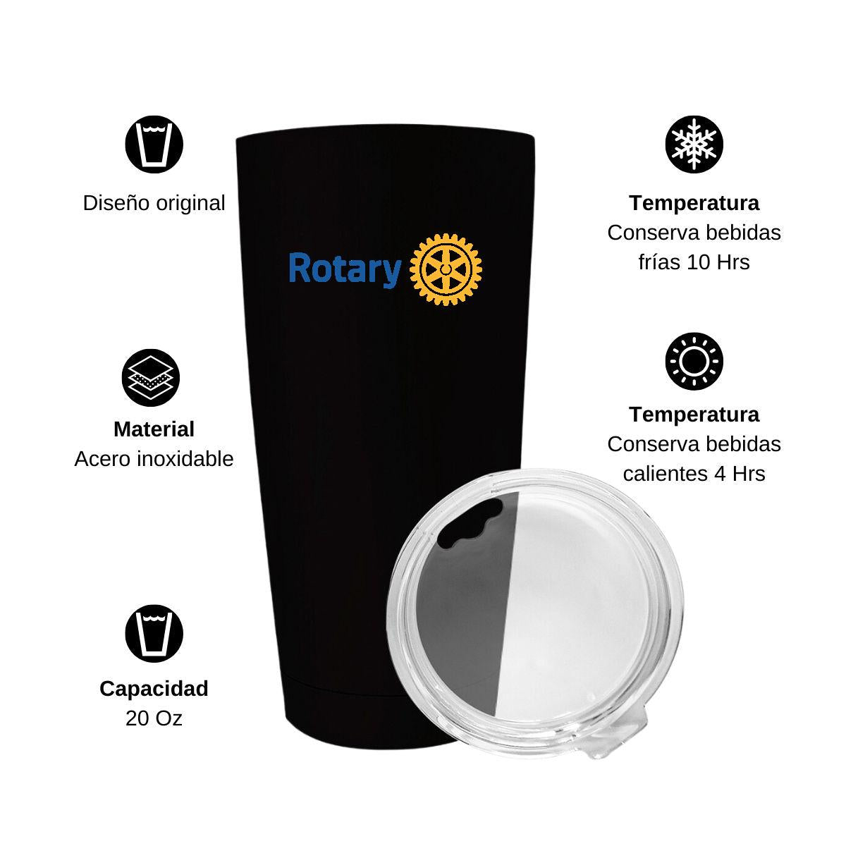 Termo Vaso Térmico 20 Oz Negro Personalizable Logo