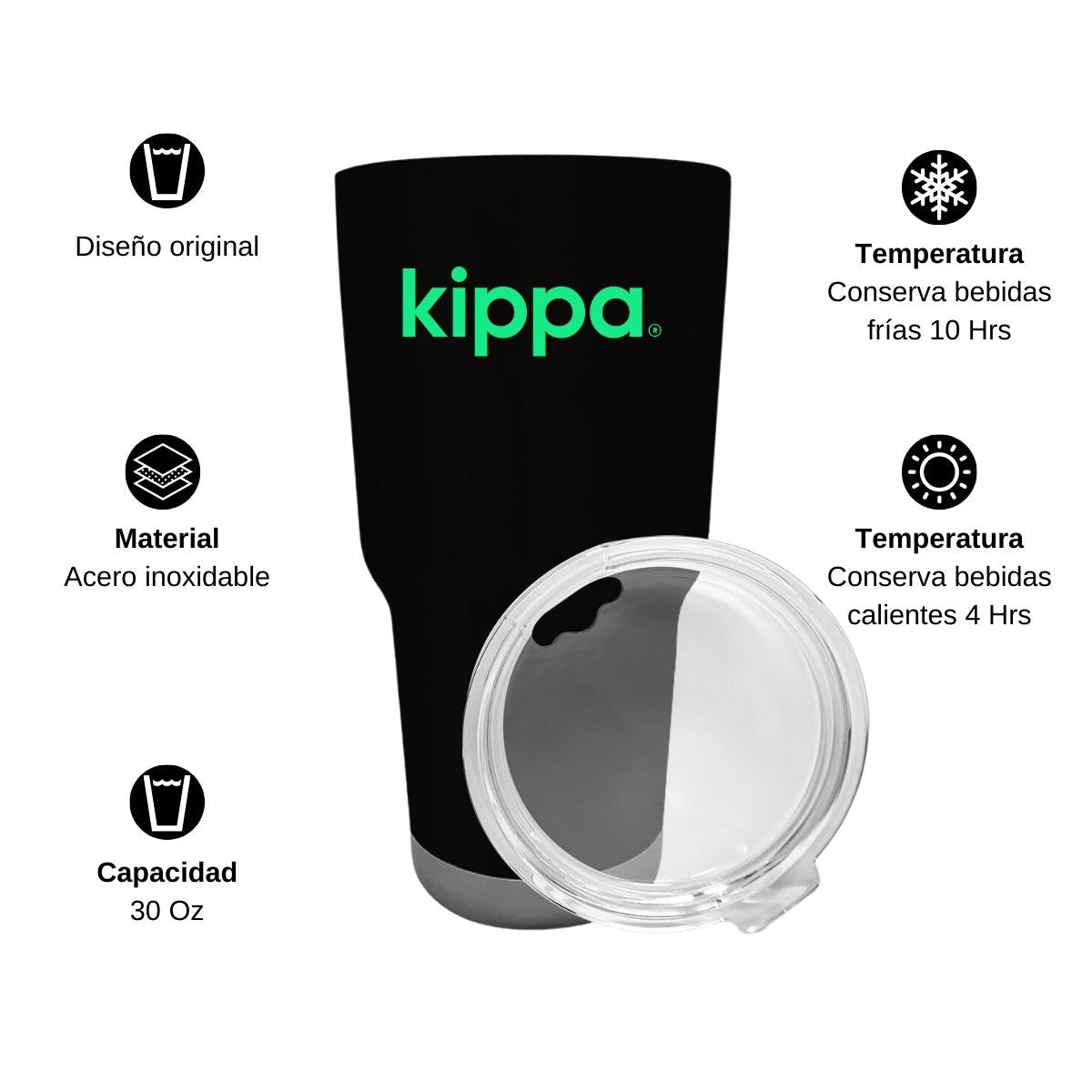 Termo Vaso Térmico 30 Oz Negro Personalizable Logo