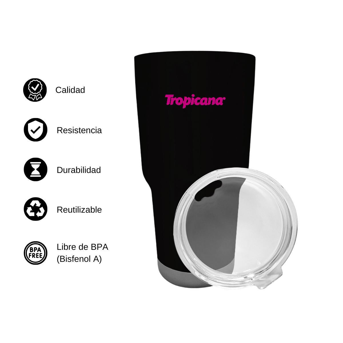 Termo Vaso Térmico 30 Oz Negro Personalizable Logo