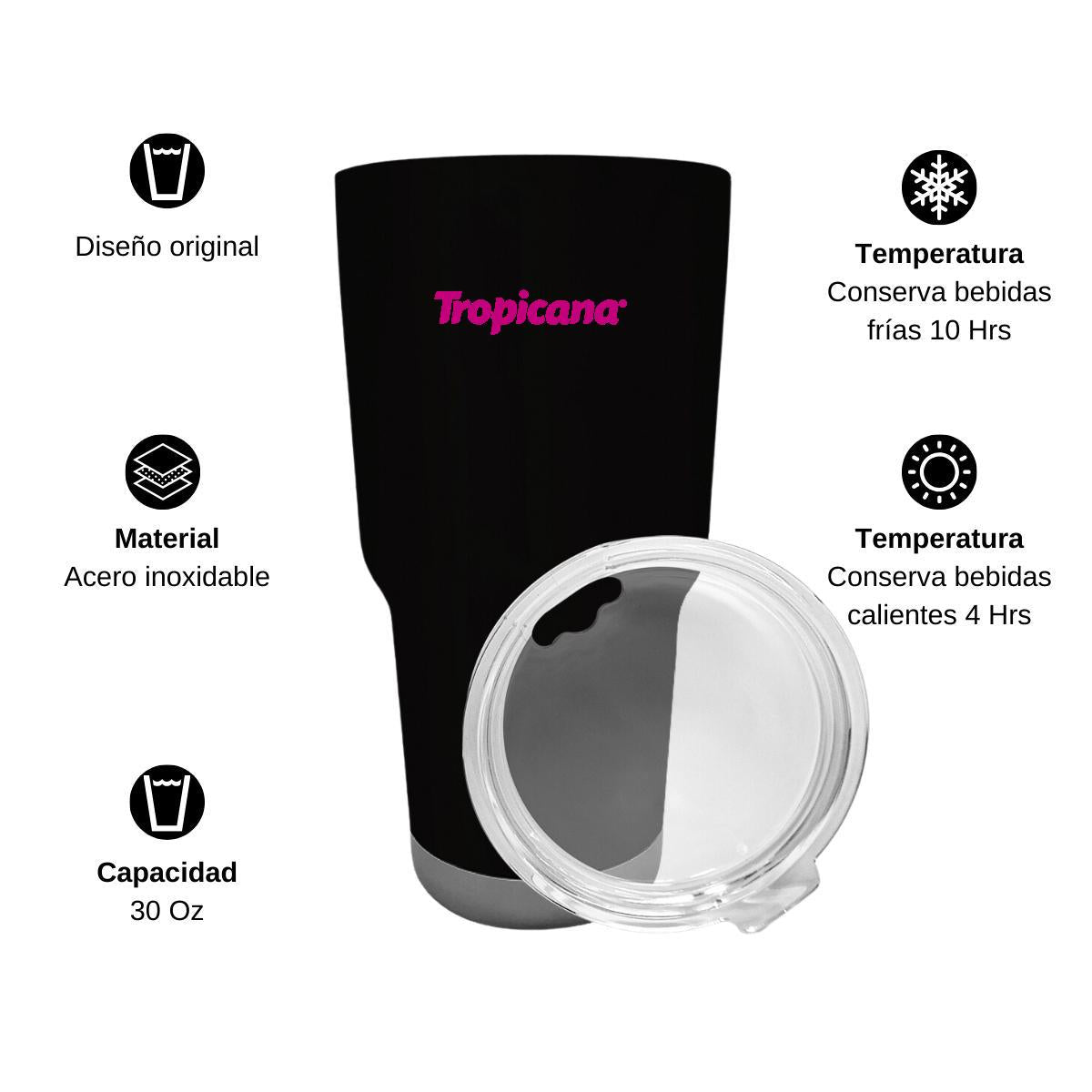 Termo Vaso Térmico 30 Oz Negro Personalizable Logo