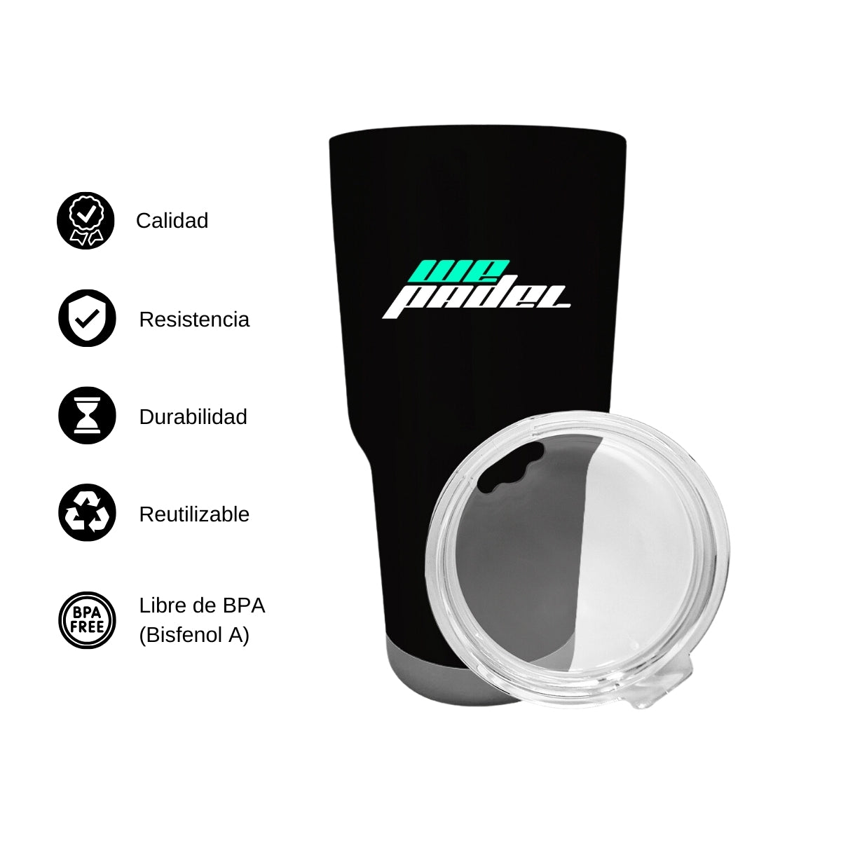 Termo Vaso Térmico 30 Oz Negro Personalizable Logo
