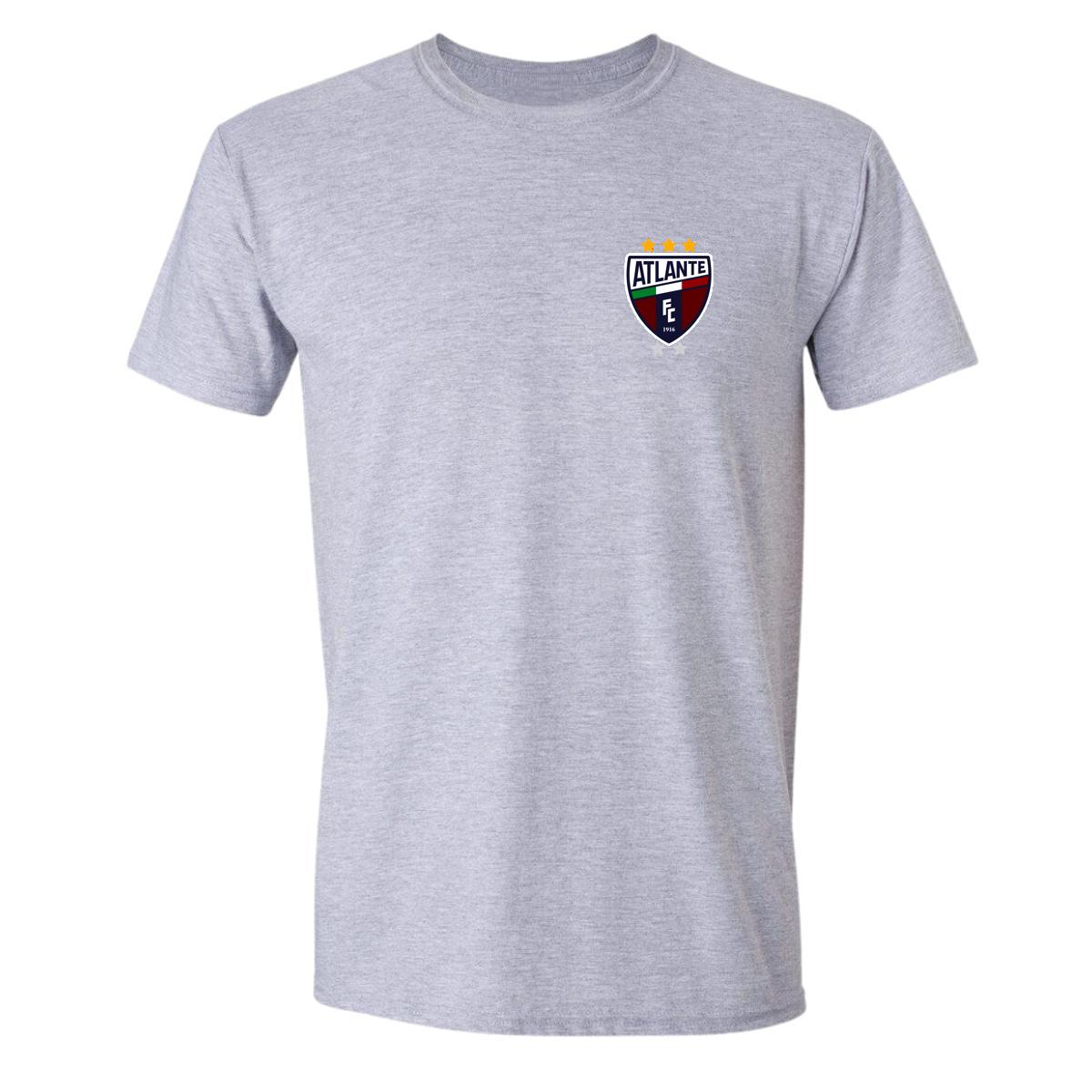 Playera Manga Corta Hombre Gris Personalizable Escudo