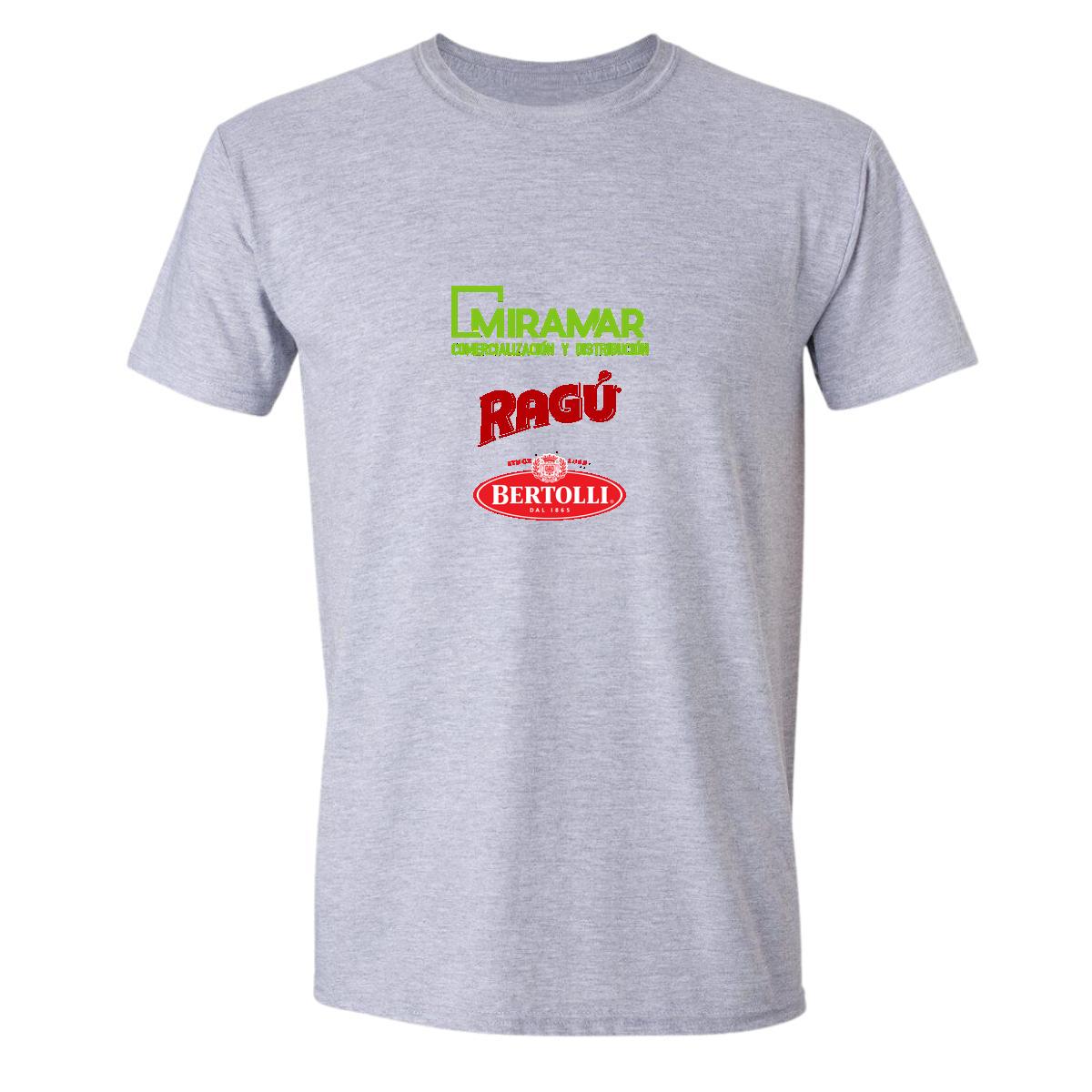Playera Manga Corta Hombre Gris Personalizable Logo