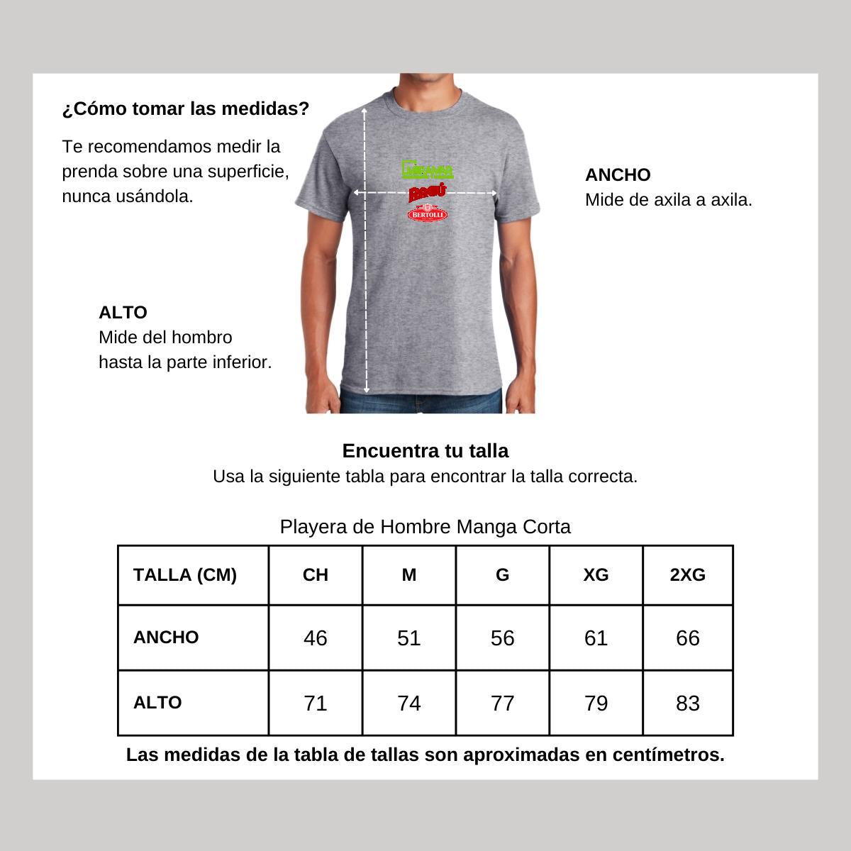 Playera Manga Corta Hombre Gris Personalizable Logo