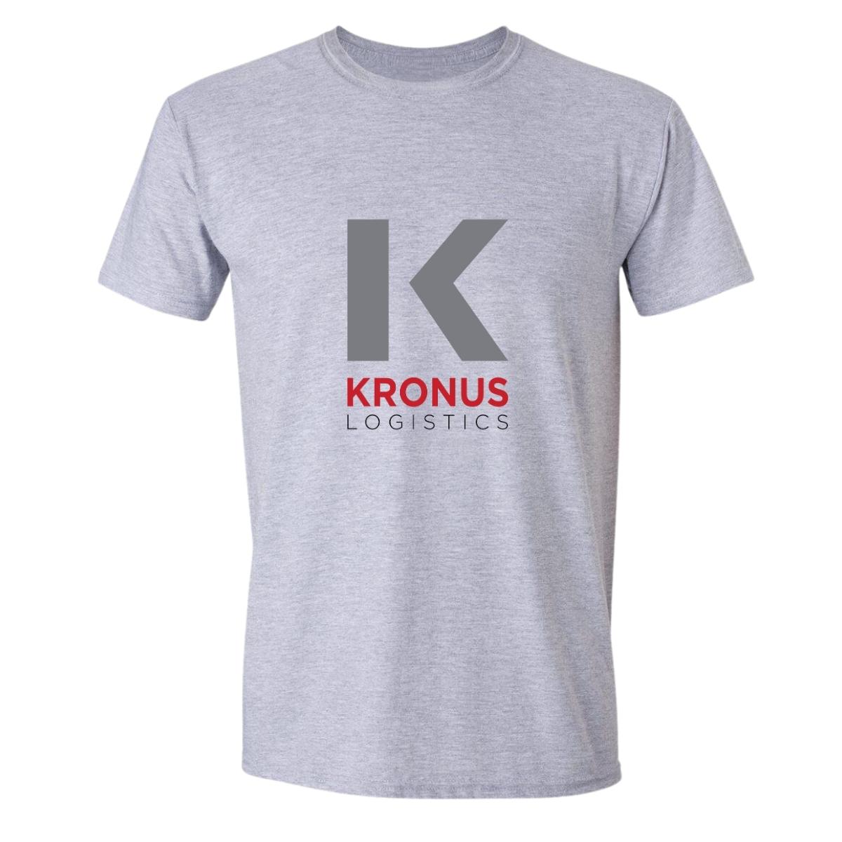 Playera Manga Corta Hombre Gris Personalizable Logo