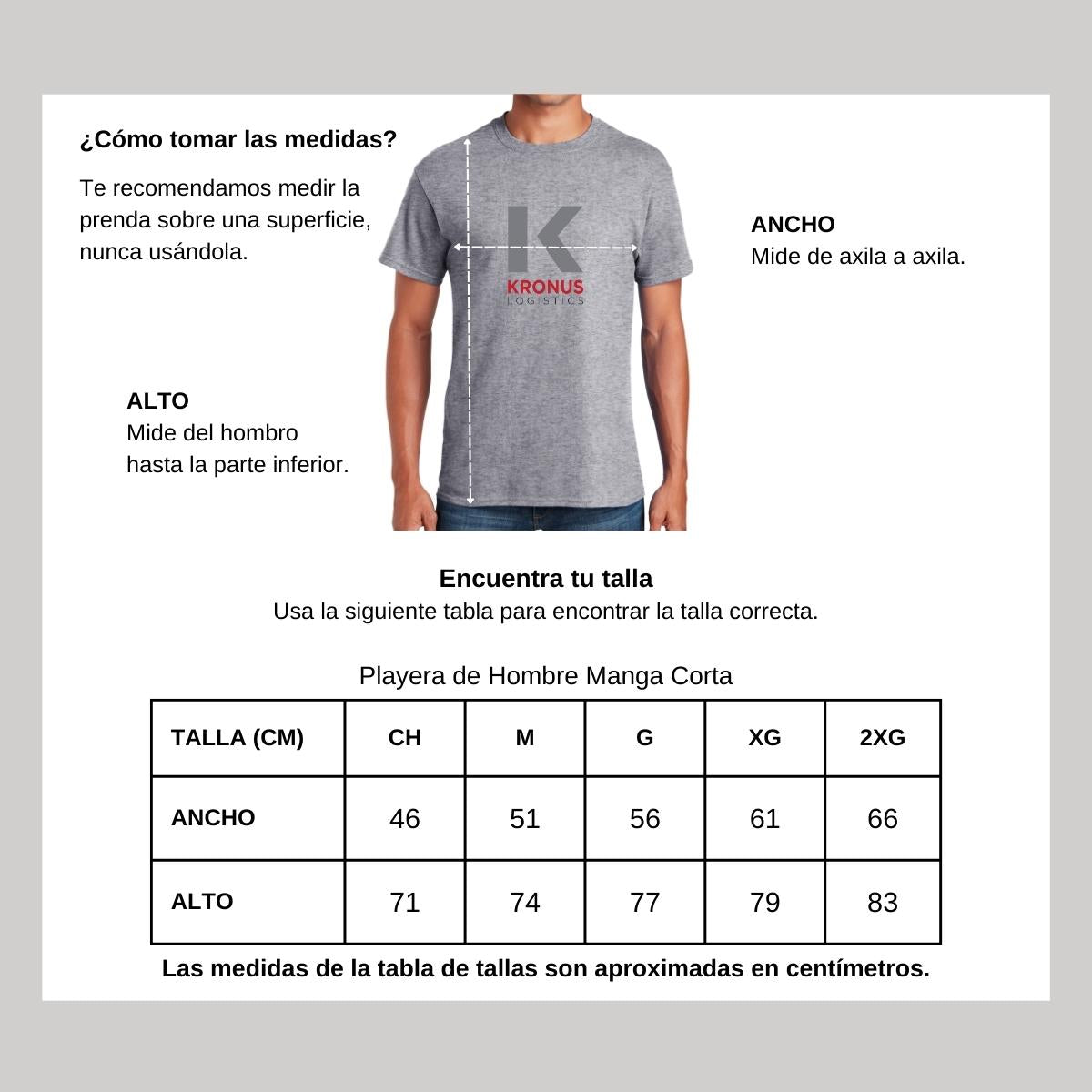 Playera Manga Corta Hombre Gris Personalizable Logo