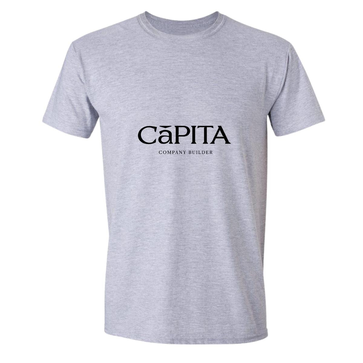 Playera Manga Corta Hombre Gris Personalizable Logo