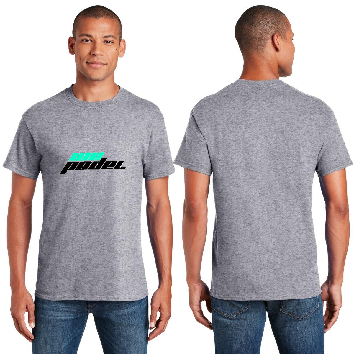 Playera Manga Corta Hombre Gris Personalizable Logo