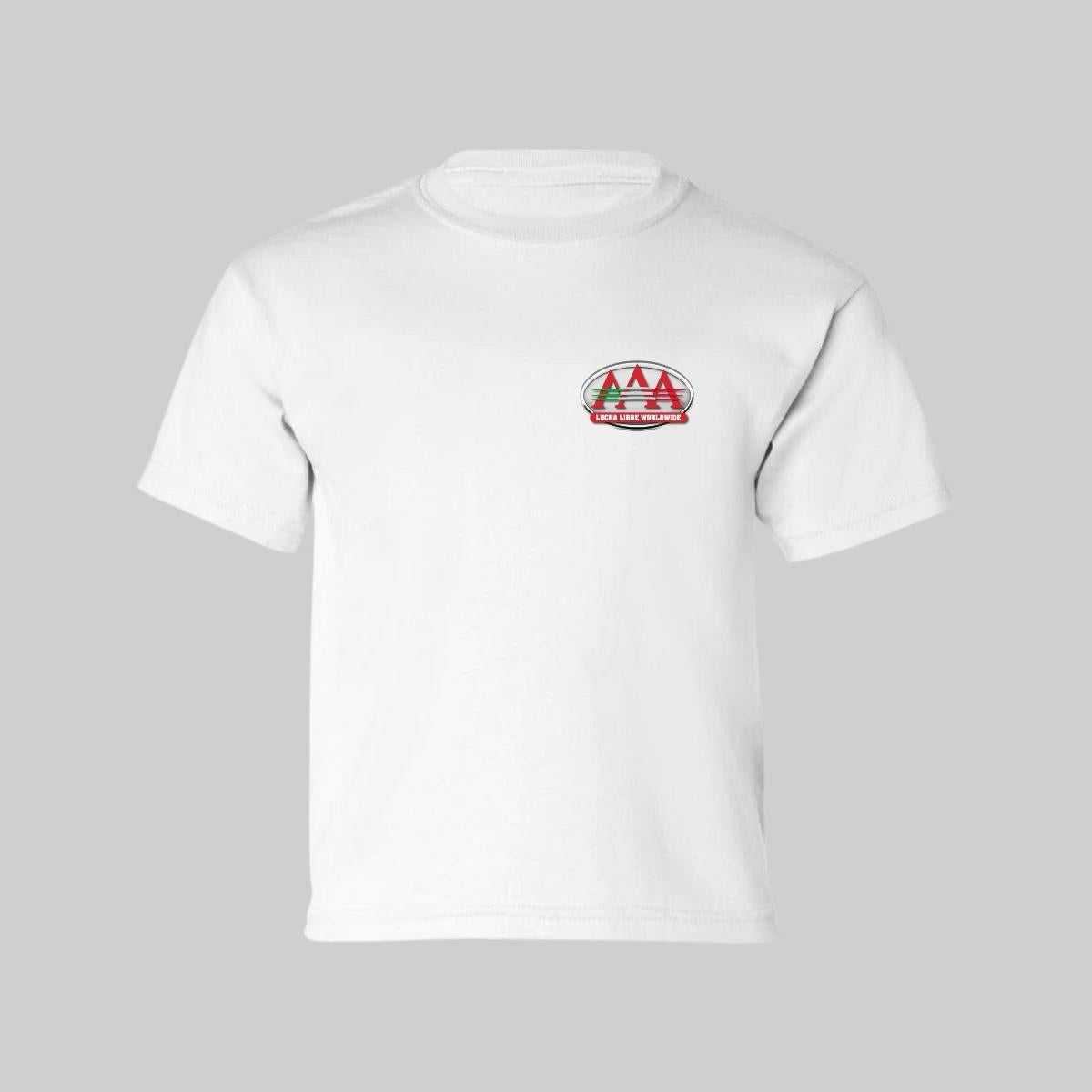 Playera Manga Corta Infantil Blanco Personalizable Escudo