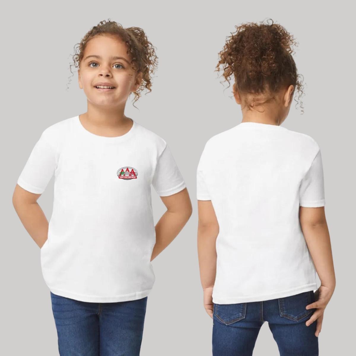 Playera Manga Corta Infantil Blanco Personalizable Escudo