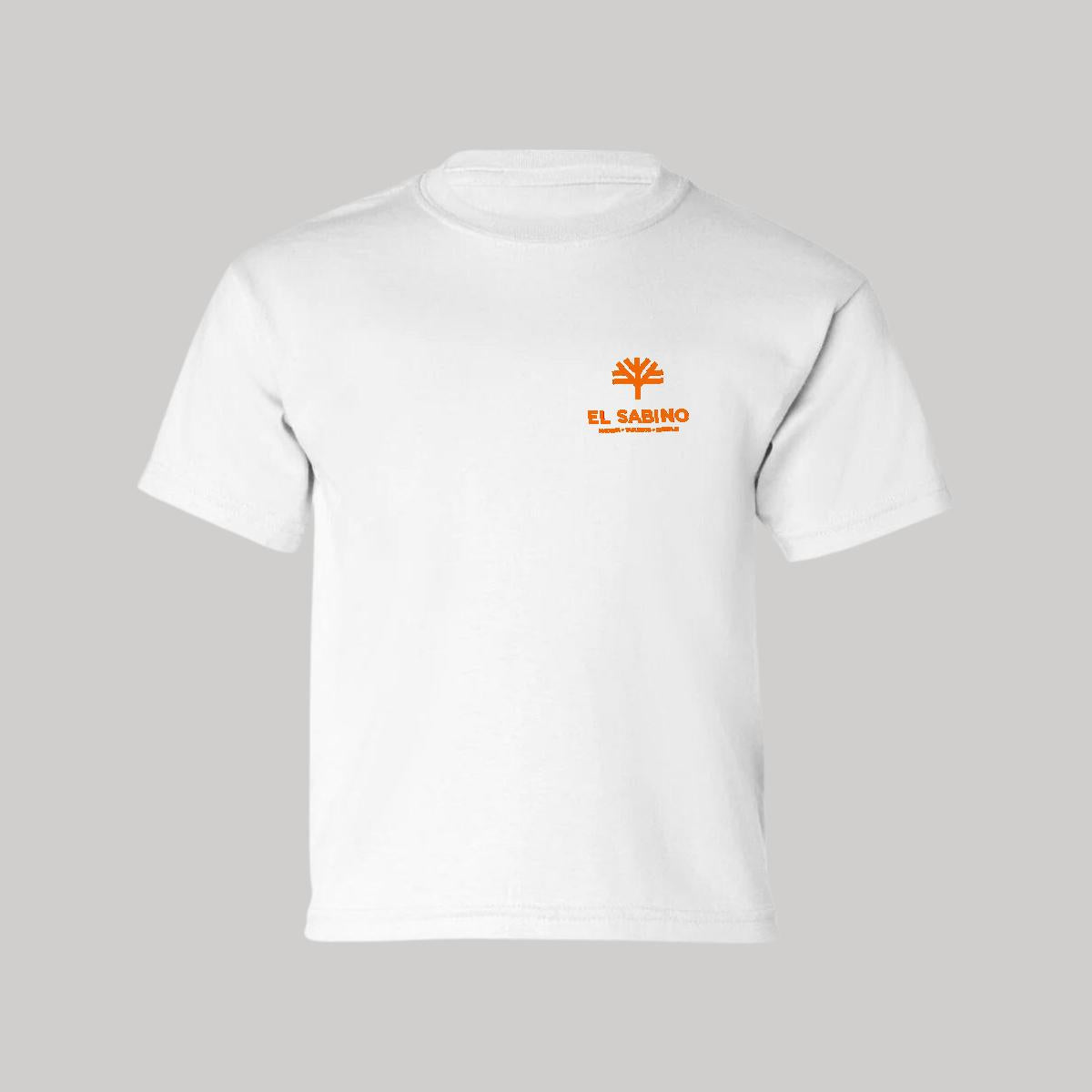 Playera Manga Corta Infantil Blanco Personalizable Escudo