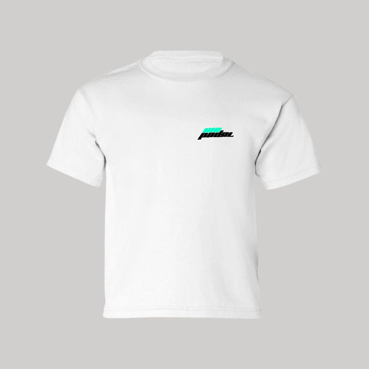 Playera Manga Corta Infantil Blanco Personalizable Escudo