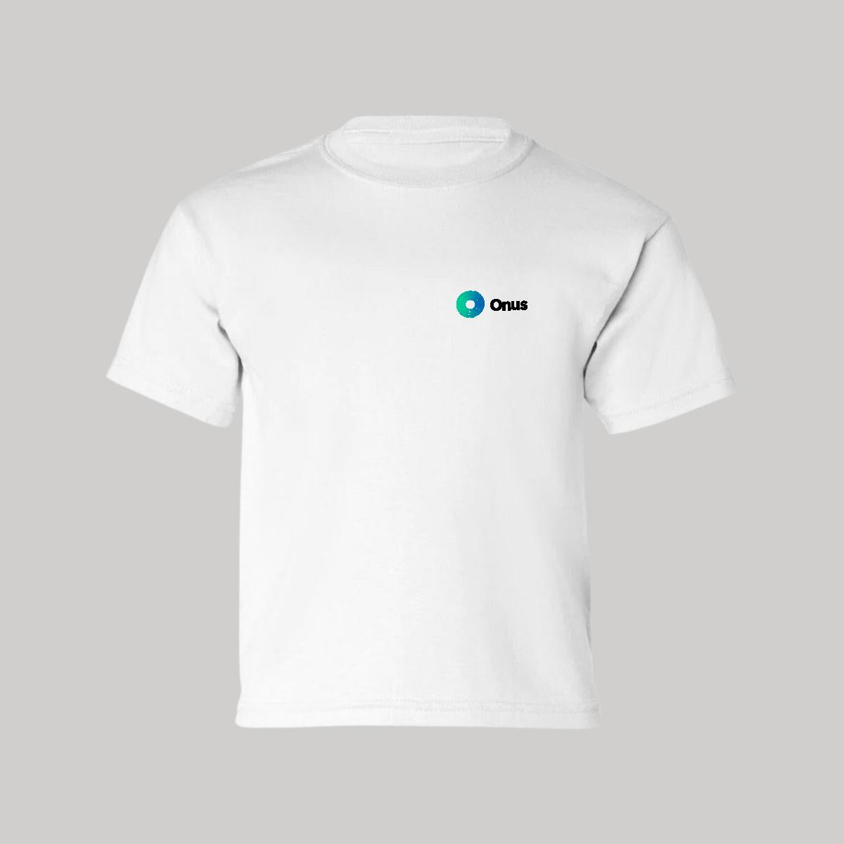 Playera Manga Corta Infantil Blanco Personalizable Escudo