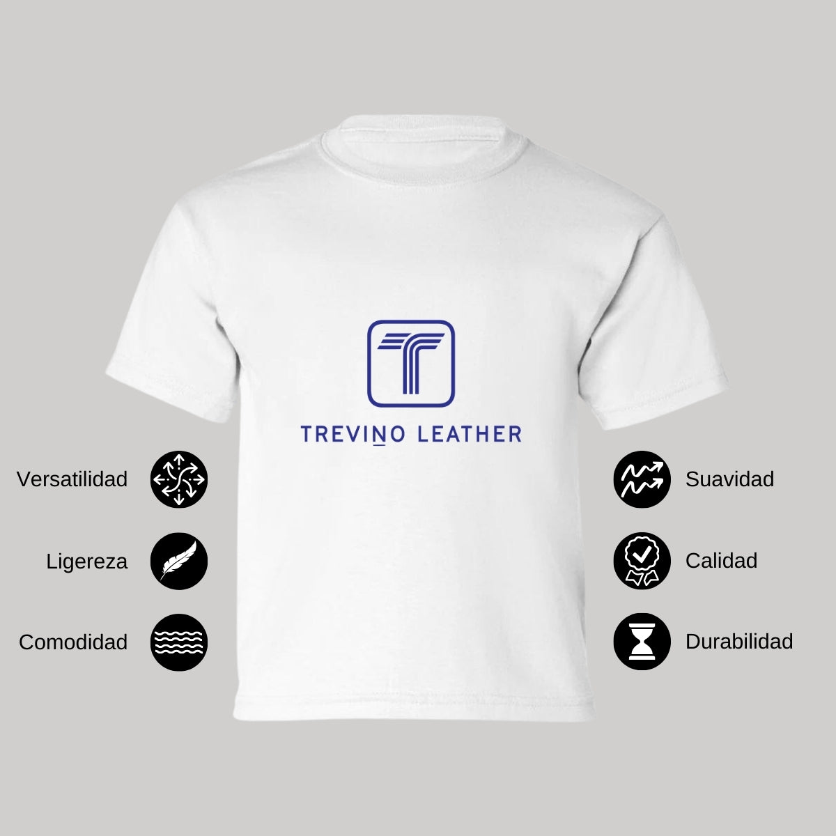Playera Manga Corta Infantil Blanco Personalizable Logo