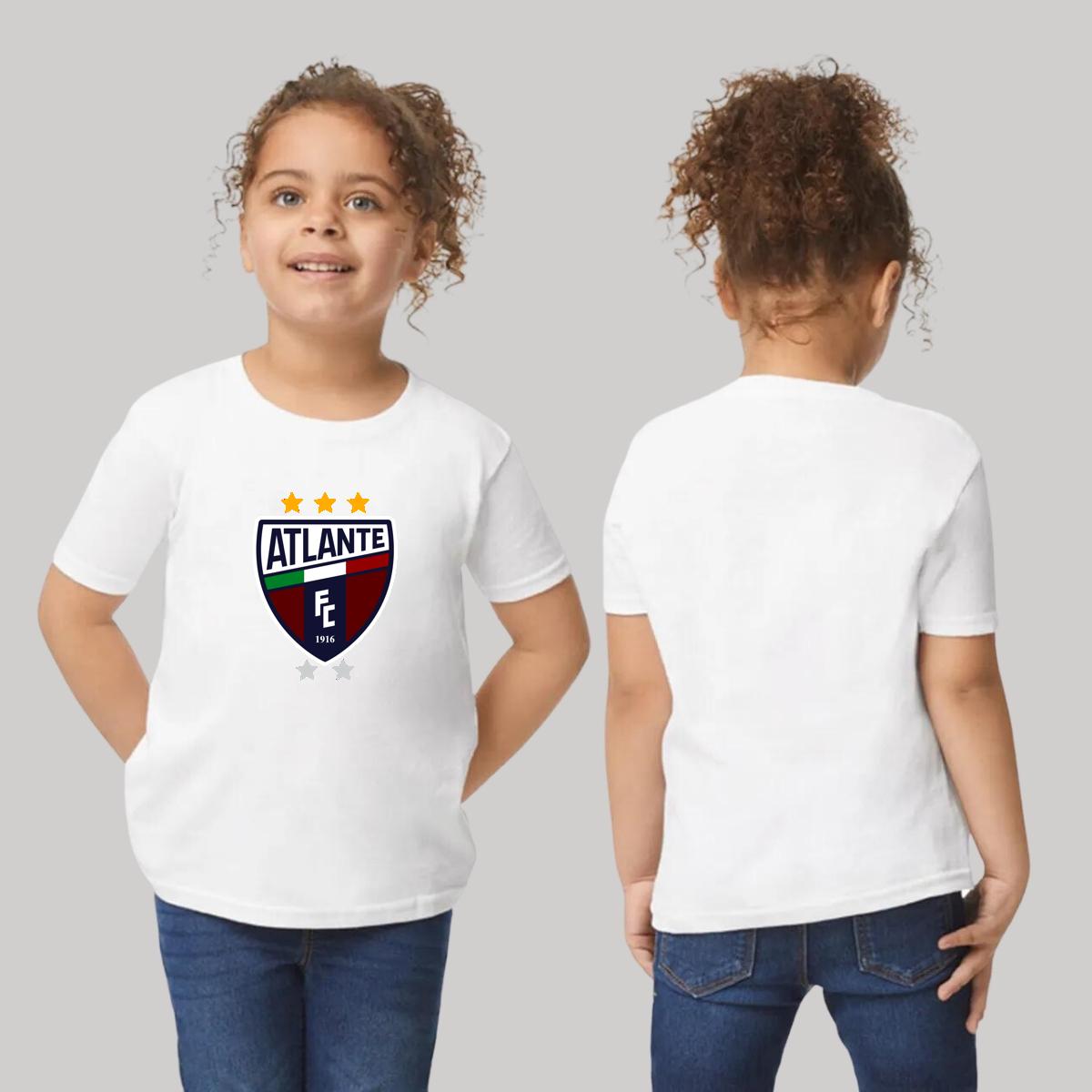 Playera Manga Corta Infantil Blanco Personalizable Logo