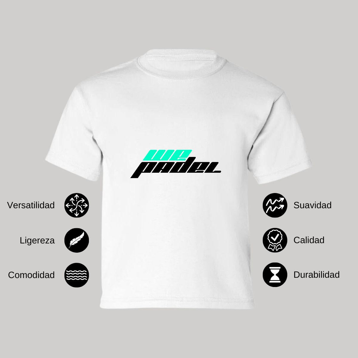 Playera Manga Corta Infantil Blanco Personalizable Logo