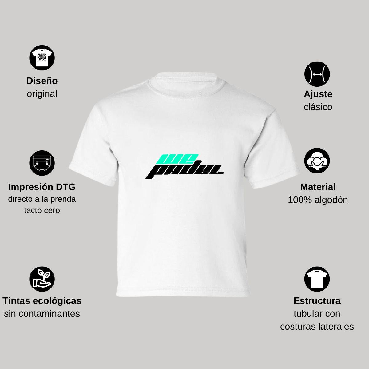 Playera Manga Corta Infantil Blanco Personalizable Logo