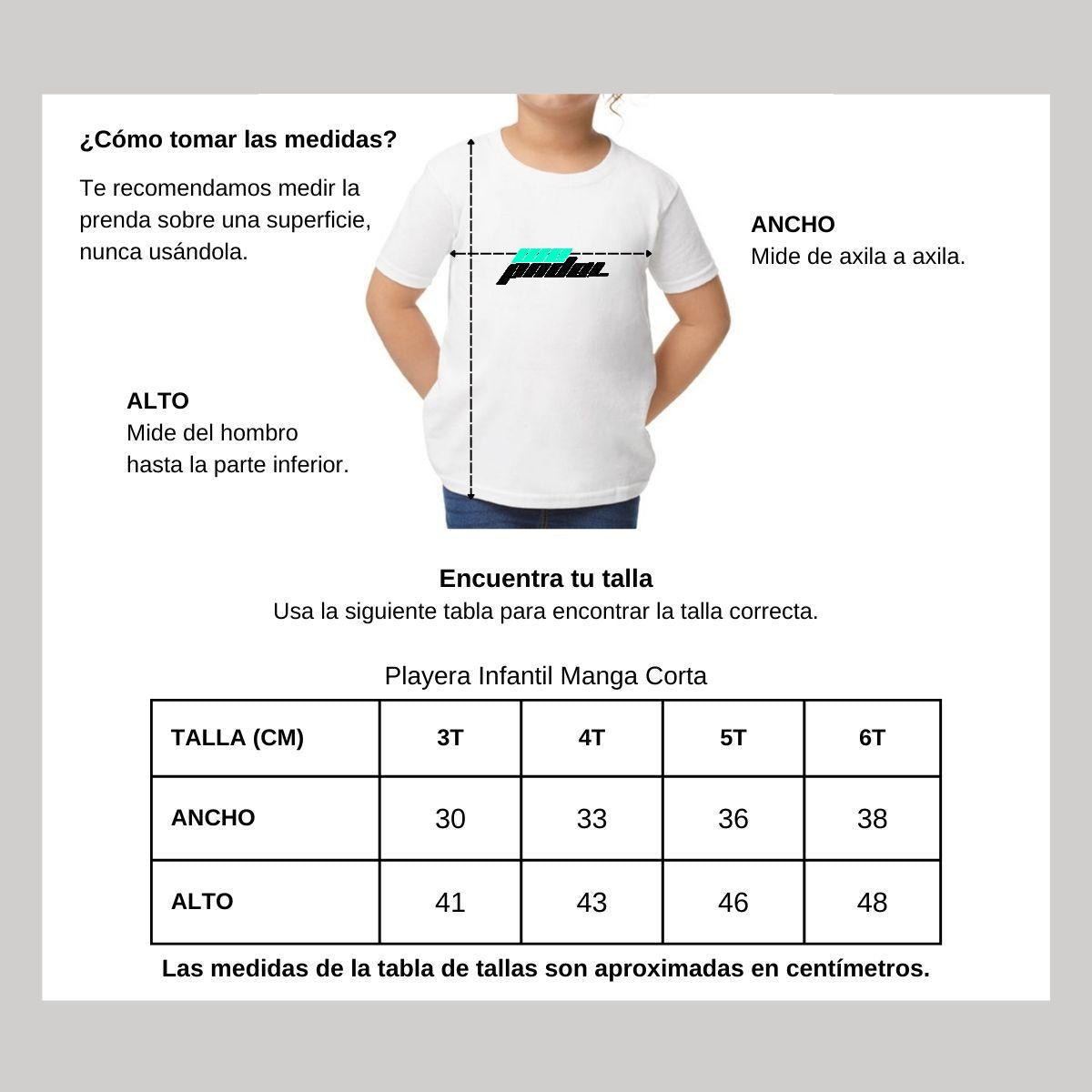 Playera Manga Corta Infantil Blanco Personalizable Logo